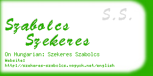szabolcs szekeres business card